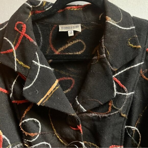 Ou Empereur Ou Rien Montreal wool embroidered blazer jacket Sz 13 - Picture 4 of 10